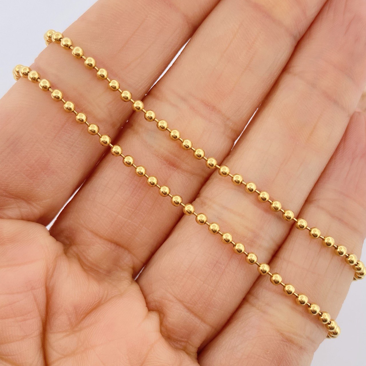 Cadena Militar 8.2gr / 50cm / +3 Oro 18K $