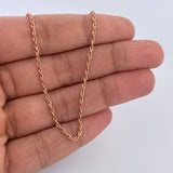 Rope Chain 1.2gr / 50cm / 1.4mm Rose Gold +3 18K $