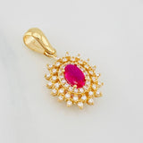 Pendant Destello 2.4g / 3/4 in 18K Yellow Gold