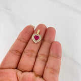 Pendant Sparkle Heart 2.2g / 3/4 in 18K Yellow Gold