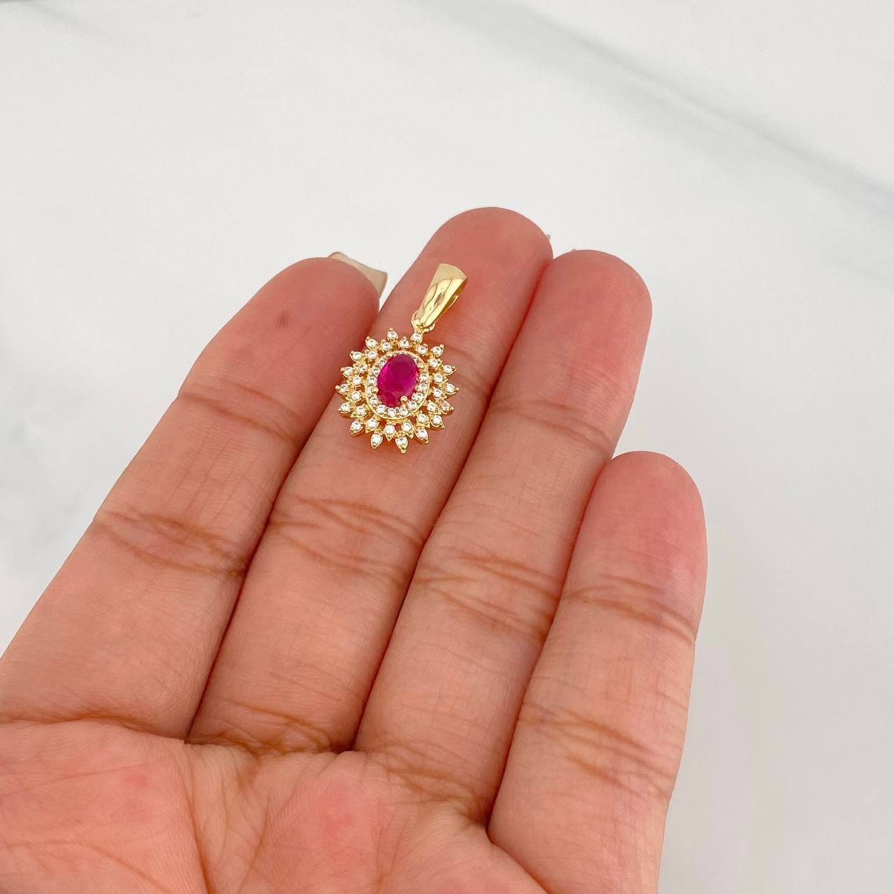 Pendant Destello 2.4g / 3/4 in 18K Yellow Gold
