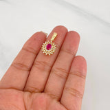 Pendant Destello 2.4g / 3/4 in 18K Yellow Gold