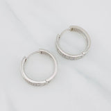 Hoop Earrings Screw 6.05g / 1 in White Gold 18K