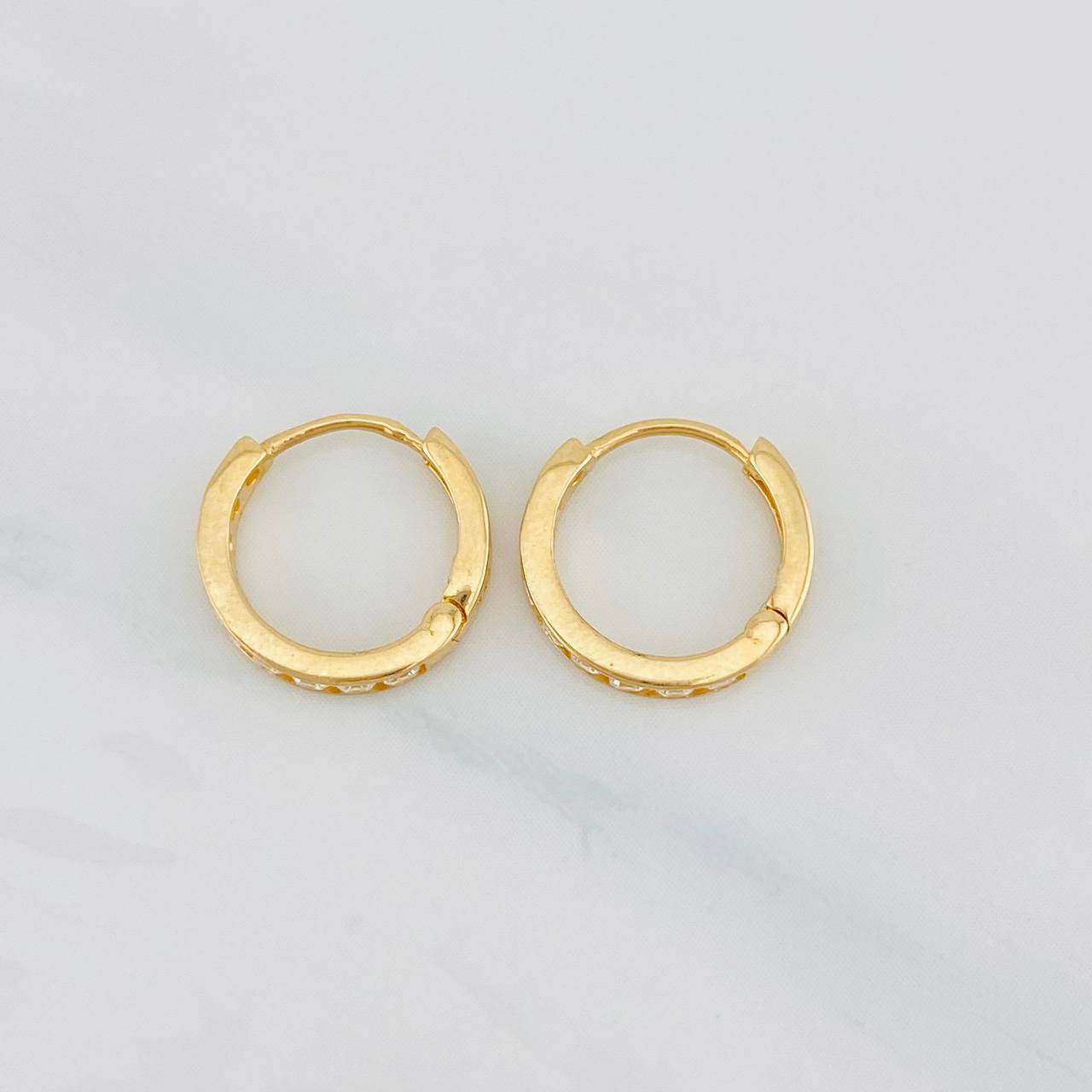 Hoop Earrings Carril 1.1g / 1/2 in Yellow Gold 18K