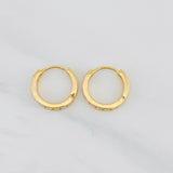 Hoop Earrings Carril 1.1g / 1/2 in Yellow Gold 18K