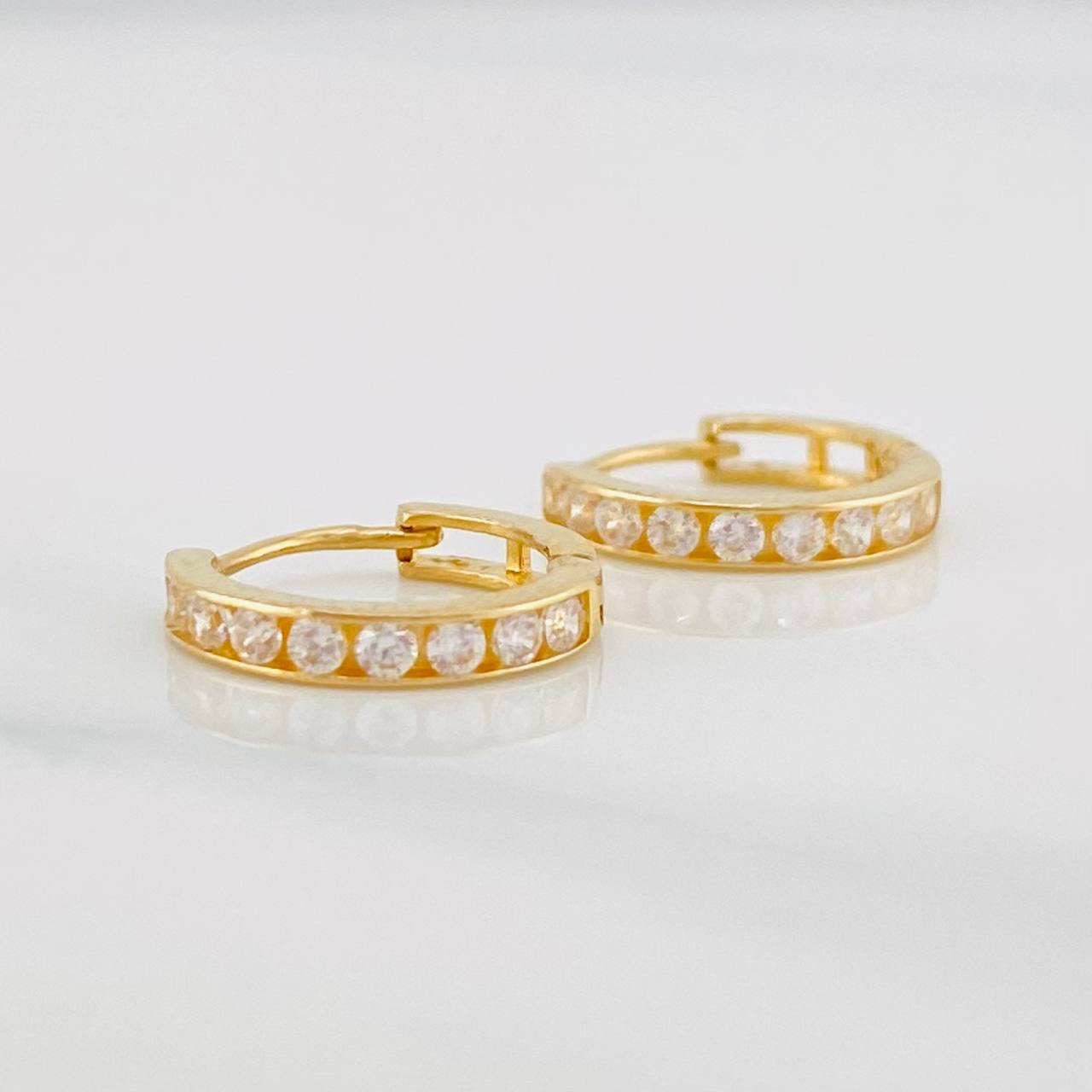 Hoop Earrings Carril 1.1g / 1/2 in Yellow Gold 18K