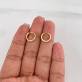 Hoop Earrings Carril 1.2g / 1/2 in Yellow Gold 18K