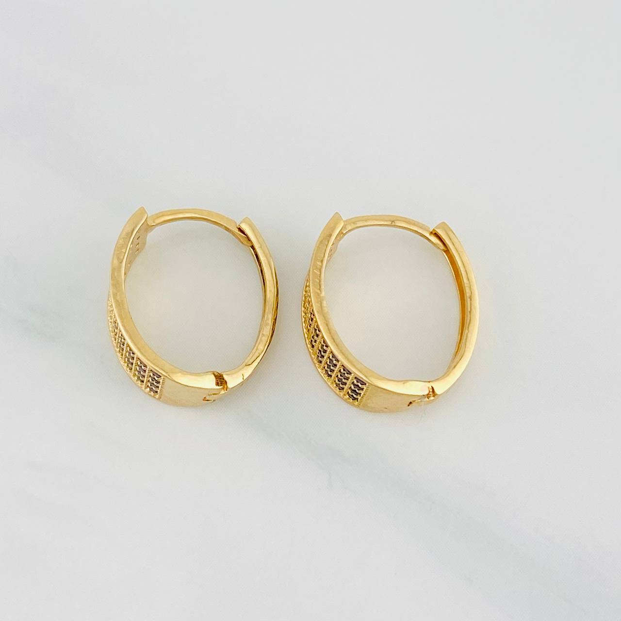 Hoop Earrings Tokio 2.85g / 1/2 in Yellow Gold 18K