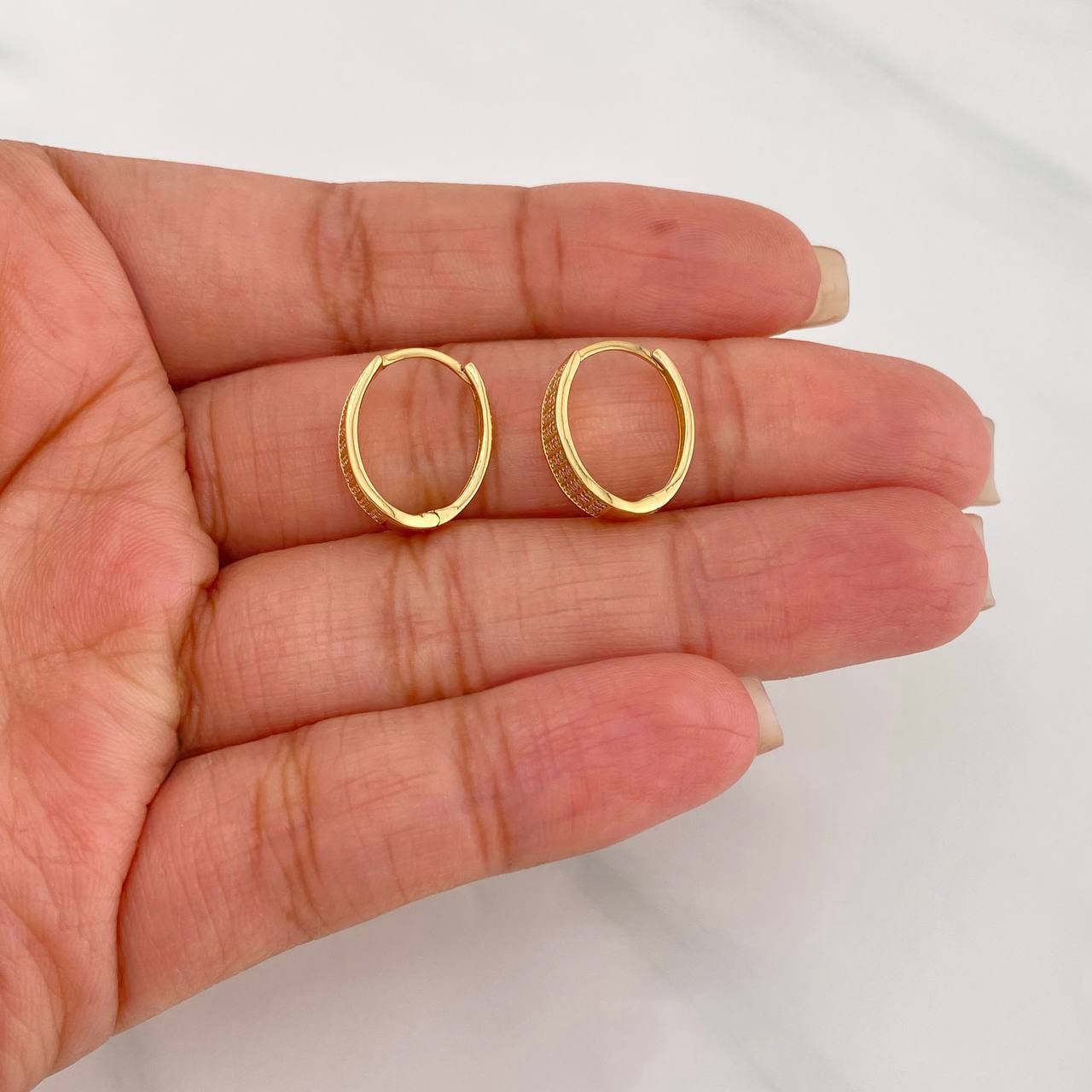 Hoop Earrings Tokio 2.85g / 1/2 in 18K Yellow Gold
