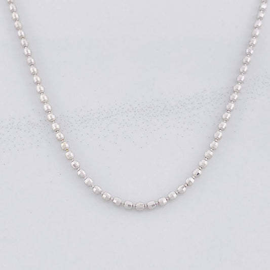 Diamond Cut Military Chain 8.35g / 24 in / 1.7mm 18K White Gold