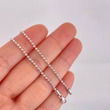 Cadena Militar Diamantada 8.35g / 24 in / 1.7mm Oro Blanco 18K