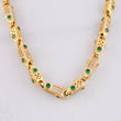 Cadena Rustica Cilindros Tridimensionales 52.2g / 26 in / 5.5mm Oro Amarillo 18K