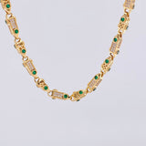 Cadena Rustica Cilindros Tridimensionales 52.2g / 26 in / 5.5mm Oro Amarillo 18K