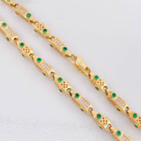 Cadena Rustica Cilindros Tridimensionales 52.2g / 26 in / 5.5mm Oro Amarillo 18K
