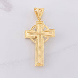 Dije Cruz Cristo Celta 14.15g / 2 1/2 in Oro Amarillo 18K