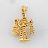 Pendant Duck Money Bag 31.75g / 2 1/2 in Two-Tone Black Yellow Gold 18K