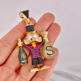 Pendant Duck Money Bag 31.75g / 2 1/2 in Two-Tone Black Yellow Gold 18K