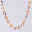 Cadena Rustico Cruz Trebol 51.65g / 28 1/4 in / 8.9mm Oro Rosa 18K