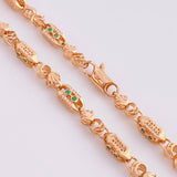 Cadena Rustico Barra 59.35g / 27 1/2 in / 5.9mm Oro Rosa 18K