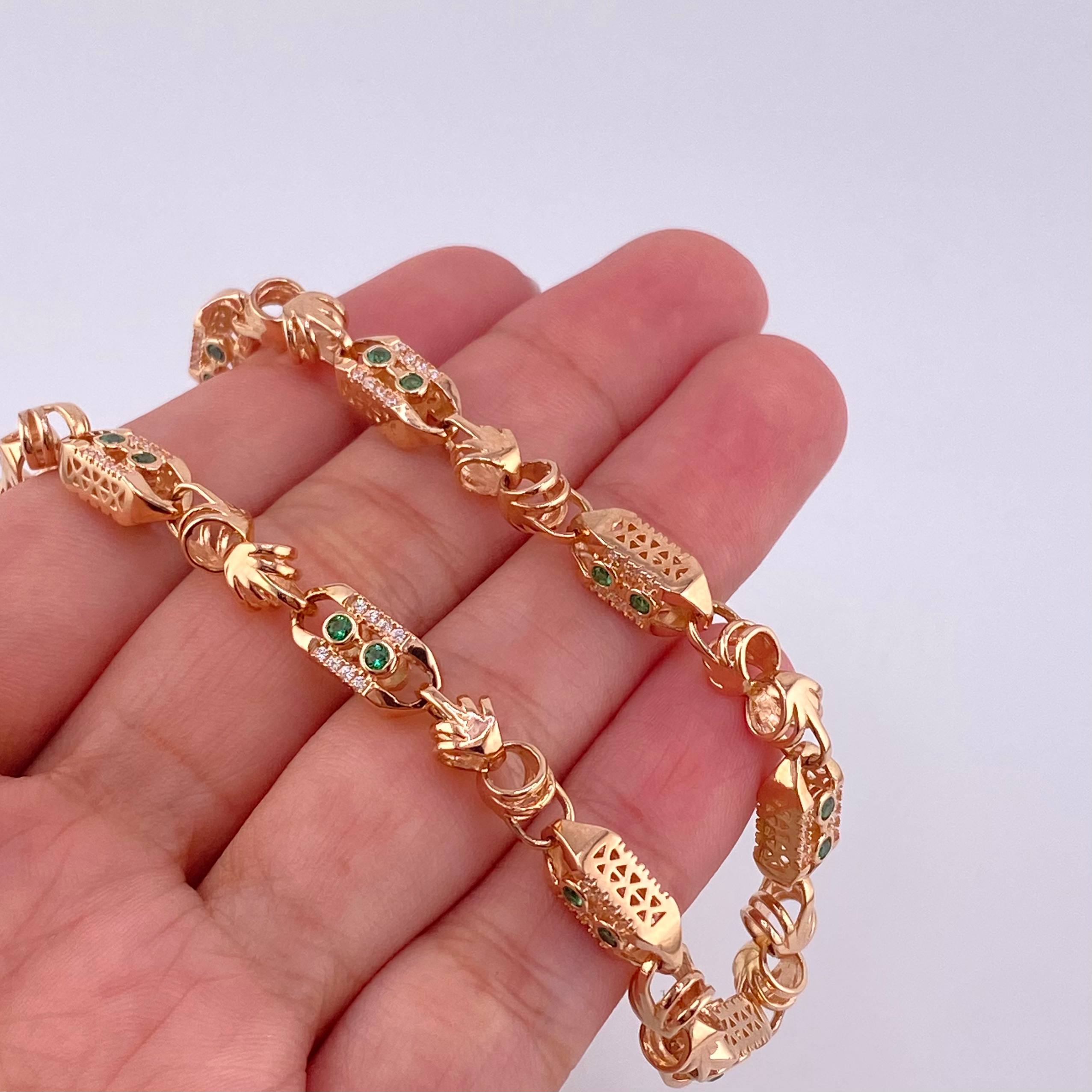 Cadena Rustico Barra 59.35g / 27 1/2 in / 5.9mm Oro Rosa 18K
