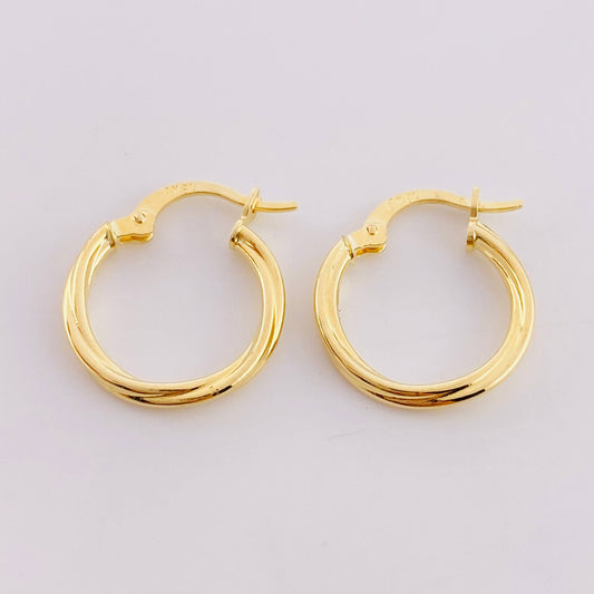 Hoop Earrings Arielle 1.25g / 3/4 in 18K Yellow Gold