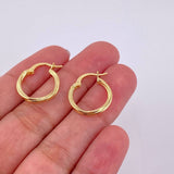 Candongas Arielle 1.2g / 1.9cm Oro Amarillo 18K