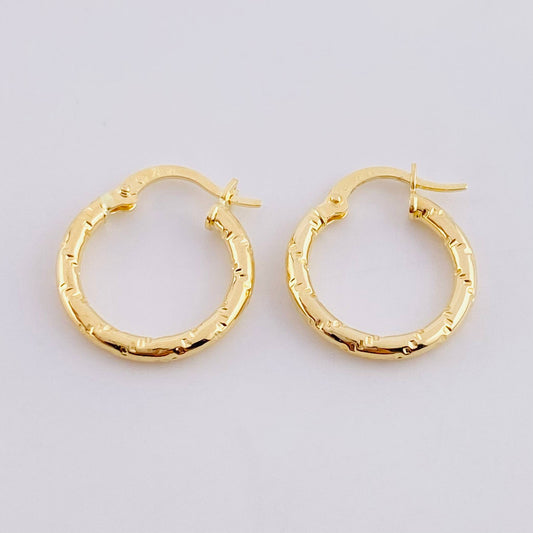 Hoop Earrings Maribel 1.25g / 3/4 in Yellow Gold 18K