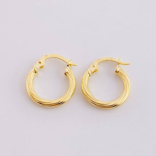 Hoop Earrings Arielle 1.1g / 1/2 in Yellow Gold 18K