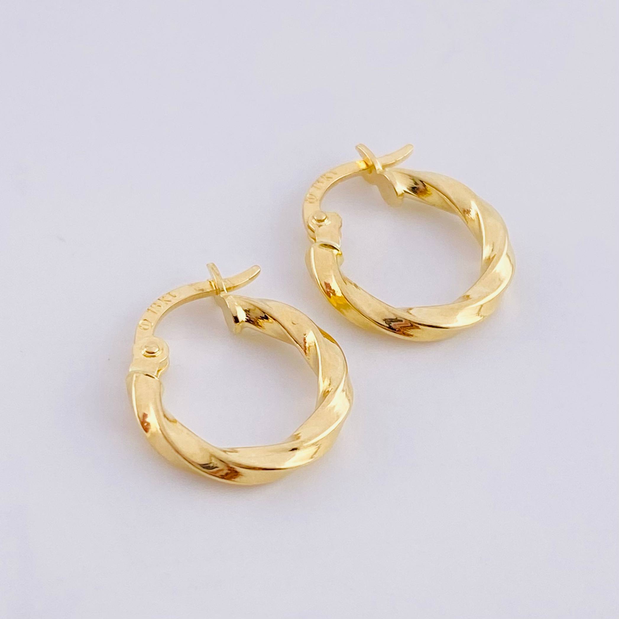Candongas Bridget 1.05g / 3/4 in Oro Amarillo 18K