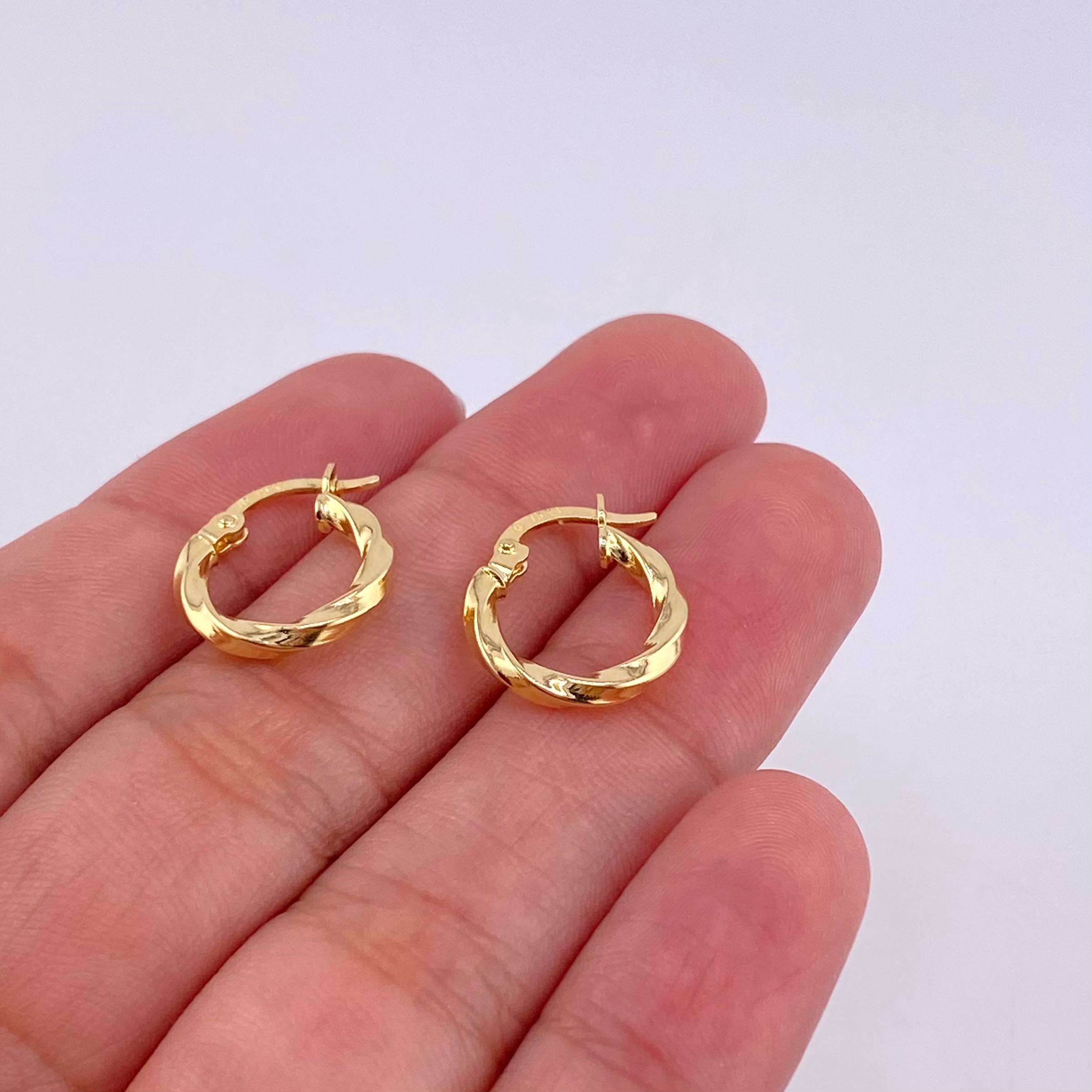 Candongas Bridget 1.05g / 3/4 in Oro Amarillo 18K