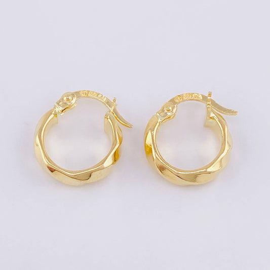 Hoop Earrings Nia 1.25g / 1/2 in 18K Yellow Gold
