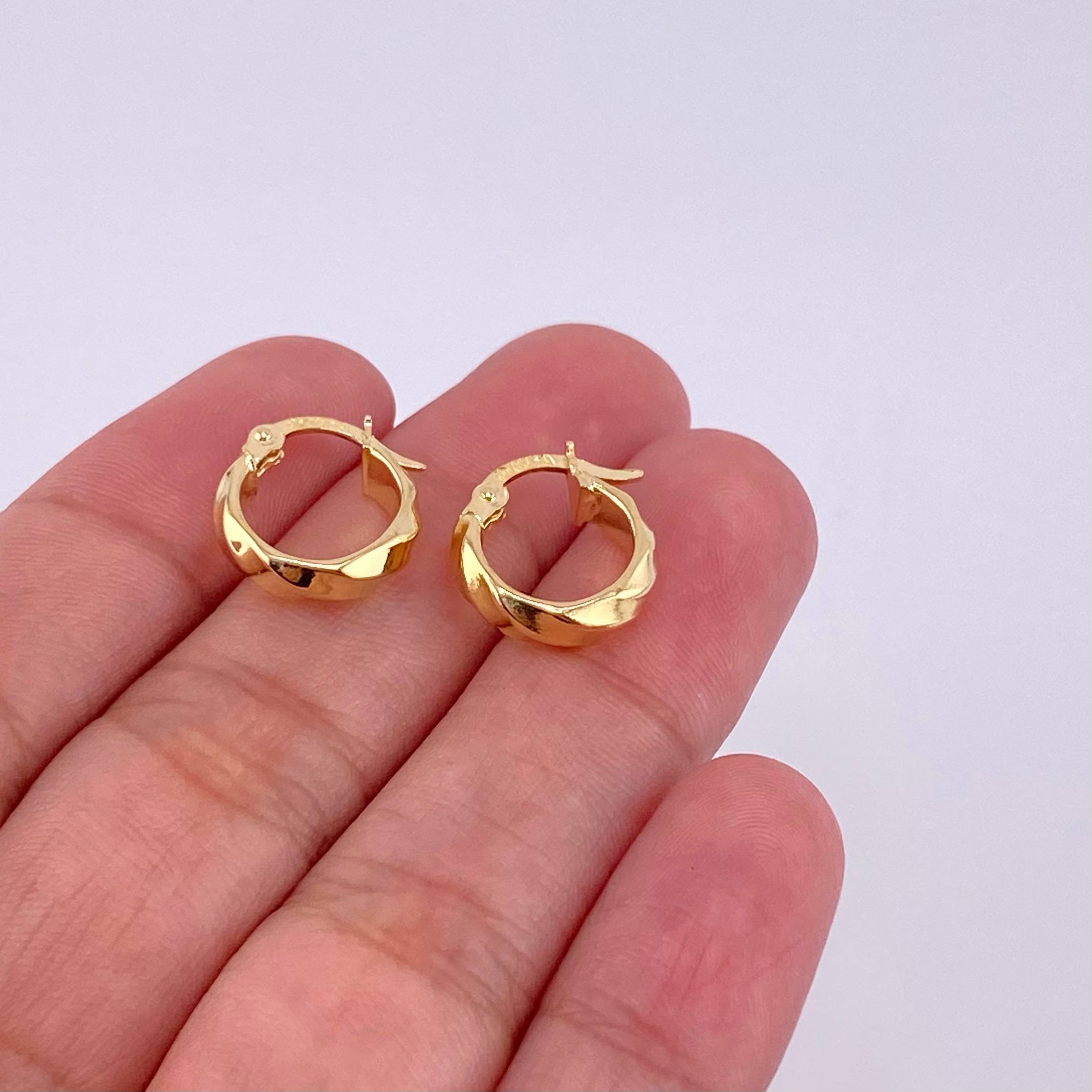 Candongas Nia 1.35g / 1.5cm Oro Amarillo 18K