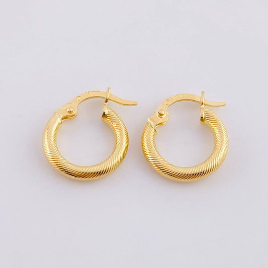 Hoop Earrings Zion 1.05g / 1/2 in 18K Yellow Gold