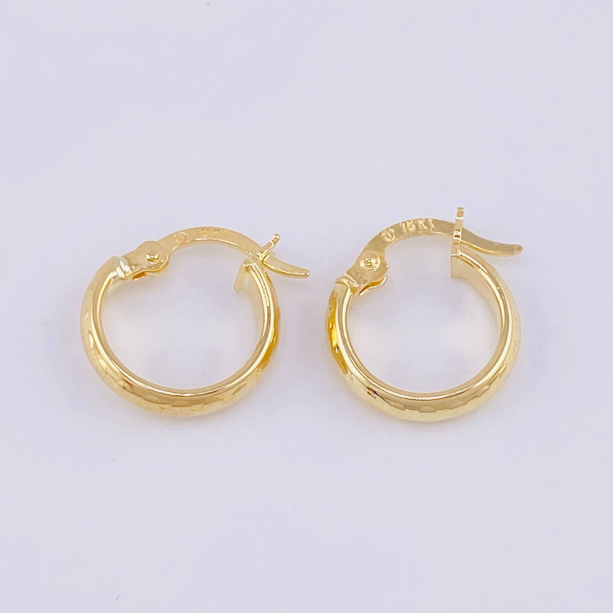 Candongas Burbuja 1g / 1/2 in Oro Amarillo 18K