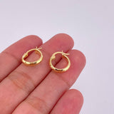 Candongas Burbuja 0.95g / 1/2 in Oro Amarillo 18K