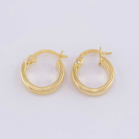 Hoop Earrings Fabi 1.25g / 1/2 in 18K Yellow Gold