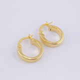 Hoop Earrings Fabi 1.3g / 1/2 in Yellow Gold 18K