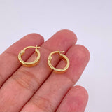 Hoop Earrings Fabi 1.25g / 1/2 in 18K Yellow Gold