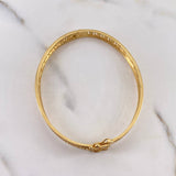Bracelet Tribal Hoop 13.75gr / 20cm / White Zircons 18K Yellow Gold &