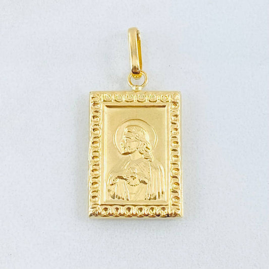 Dije Placa Doble Faz 1.7gr / 1 1/4 in / Oro Amarillo 18K ©