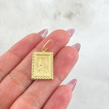 Dije Placa Doble Faz 1.7gr / 1 1/4 in / Oro Amarillo 18K ©