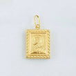 Dije Placa Doble Faz 1.35gr / 1 in / Oro Amarillo 18K *