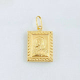 Dije Placa Doble Faz 1.35gr / 1 in / Oro Amarillo 18K *