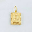 Dije Placa Doble Faz 1.2gr / 1 in / Oro Amarillo 18K *