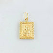 Dije Placa Doble Faz 0.85gr / 3/4 in / Oro Amarillo 18K *