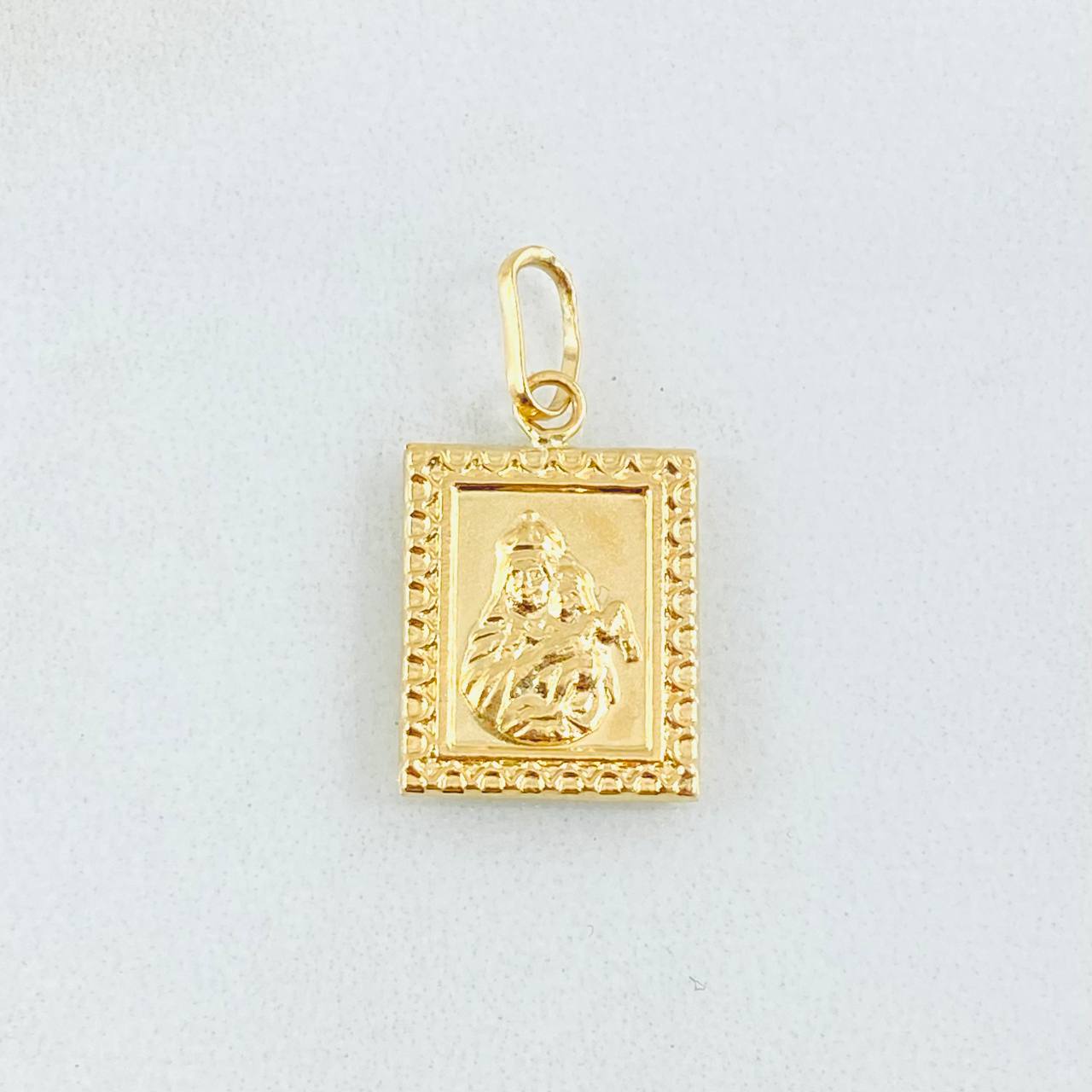 Dije Placa Doble Faz 0.75gr / 3/4 in / Oro Amarillo 18K *