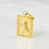 Dije Placa Doble Faz 0.85gr / 3/4 in / Oro Amarillo 18K *