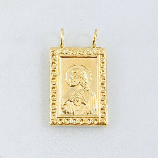 Dije Escapulario Corazon De Jesus 1.7gr / 1 in / Oro Amarillo 18K