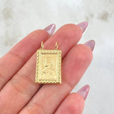 Dije Escapulario Corazon De Jesus 1.7gr / 1 in / Oro Amarillo 18K