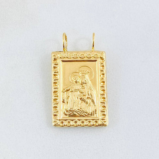 Dije Escapulario Virgen Del Carmen 1.65gr / 1 in / Oro Amarillo 18K